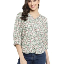 METTLE Off White Floral Print Shirt-image-58