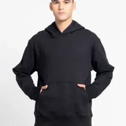 Adidas Originals Black Loose Fit Hooded Sweatshirt-image-79