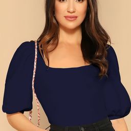 Dream Beauty Fashion Women Solid Regular Top top-00-eva-navy-picture-7