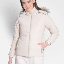 Crimsoune Club White Slim Fit Puffer Jacket-image-40