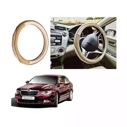 Auto Pearl Ring Type Car Steering Wheel Cover (Diamond Plus) Compatible with Superb-image-72