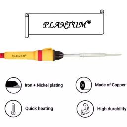 PLANTUM Combo Type 13 Beginner Pack Soldering Iron Kit 25 W Simple (Flat Tip) image 4