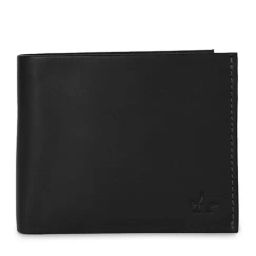 Arrow Black Bi-Fold Solid Leather Wallet-picture-43