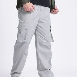 glitchez Men Utility Chic Relaxed Fit Pure Cotton Cargos-image-38