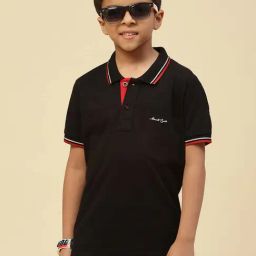 Monte Carlo Boys Black Solid Polo T-Shirt-image-21
