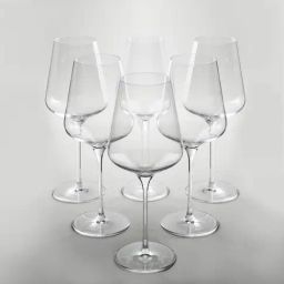 Home4U Bohemia Crystal Transparent Glass Louvre Wine Glass - Set Of 6, (640 ml)-image-5