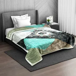 Signature Grey Geometric Mink Heavy Winter Single Bed Blanket-picture-20
