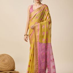 KALINI women Silk Blend Banarasi Saree-image-32