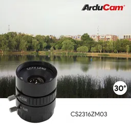 Arducam CS-Mount Lens Kit for Raspberry Pi HQ Camera (Type 1/2.3), Telephoto, Wide Angle, Pack of 5 image 5