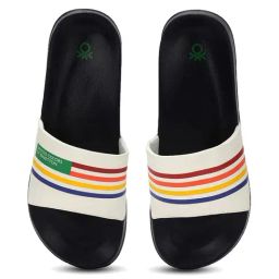 United Colors of Benetton Men's White Slides-34