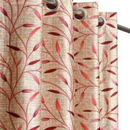 Galaxy Home Decor Maroon Set of 2 Long Door Curtain-55