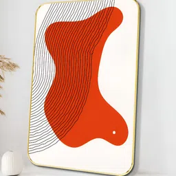 Myntra Elegant Homes White & Red Printed Wooden Wall Art-19