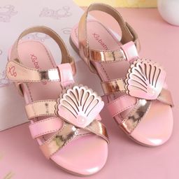 Babyoye Party Wear Sandals - Rose Gold-image-79
