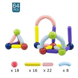 Playbox Magbox Magnetic Toy Magnetic Toy Imagination and Creativity-  64 Pieces-0