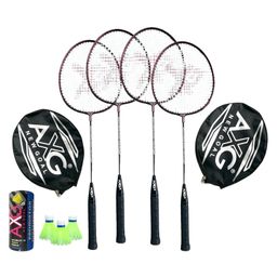 AXG Scratch resistant A-2000 Badminton Racquets set Of 4 with 3 Plastic Shuttles Badminton Kit (Maroon)-14