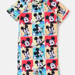 Babyhug Disney Raglan Sleeves Legged Swimsuit With Mickey Mouse Graphics - Multicolour-image-39