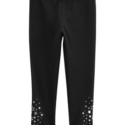 Carter's Knit Ankle Length Leggings with Glitter Print - Black-image-103