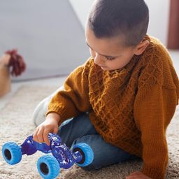 Sanjary Unbreakable Doubke sided Monster Telescopic Pull Back Car Toys for Kids- Color & Design May Vary-20