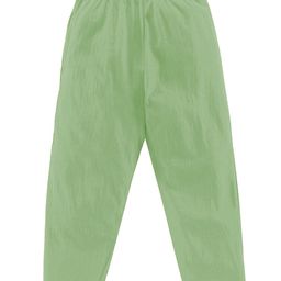 Kiddopanti Cotton Solid Pajama With Single Pocket - Light Green-image-71