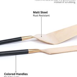 VarEesha Radiant Black Handle Gold Heads Cake Set-1