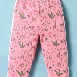 TANGO Interlock Knit Full Length Animal Printed Lounge Pant - Coral-picture-13
