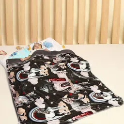 Monte Carlo Brown & White Abstract Mild Winter 300 GSM Single Bed Blanket-image-67