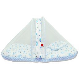 Vparents Galaxy Baby Feeding Pillow Bedding Set With Mosquito Net And  Sleeping Bag Combo - Blue image 2
