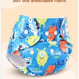 Babyhug Printed Free Size Reusable Cloth Diaper Without Insert Pack of 5 - Multicolour image 2