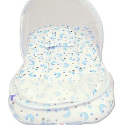 Vparents Galaxy Baby Feeding Pillow Bedding Set With Mosquito Net And  Sleeping Bag Combo - Blue image 3