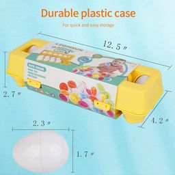 HAPPY HUES Matching Eggs Educational Sorting Toys Learn About Numbers & Colors - Multicolour image 3
