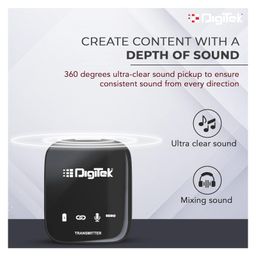 Digitek Wireless Microphone DWM-101-Black image 3