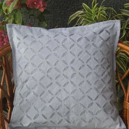 Weaves of Tradition Grey Ethnic Motifs Square Cotton Cushion Cover-picture-38