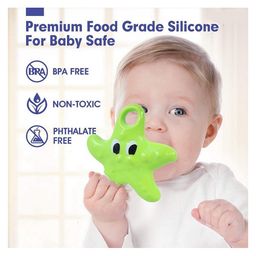 NEGOCIO Rattle Set with Teethers for New Born Babies Toy for Babies Non-Toxic Pack of 7 (Colour and Design May Vary) image 4