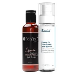Seasoul Set Of 2 Brightening Face Wash- 100 ml & Spray On Sunscreen- 100 ml-image-25