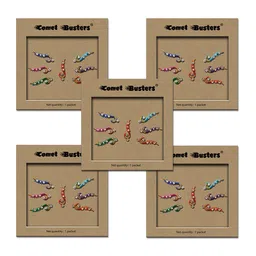 Comet Busters Set of 5 Handcrafted Reusable Traditional Designer Bindis - 015-1