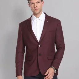 AD by Arvind Wine Regular Fit Blazer-image-81