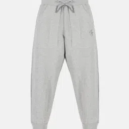 Kiddopanti Kids Grey Melange Textured Trackpants-image-35
