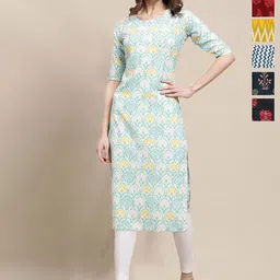 7Threads Selection Of 6 Printed Straight Kurtas-image-16