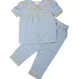 KRISS-CROX Girls Striped Night suit-picture-1