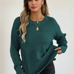 Mast & Harbour Women Self Design Long Sleeves Pullover-picture-23