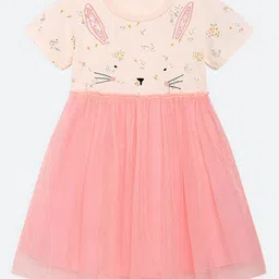 Oh Rare Girls Floral Printed Cotton Fit & Flare Dress-image-86