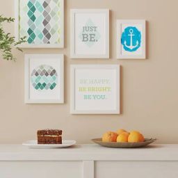 Art Street White Engineered Wood Be You Quotes Framed Wall Poster - Set of 5-12