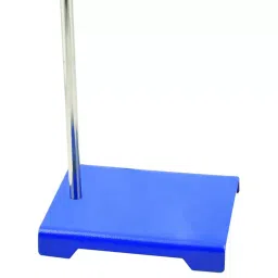 RELIGLAS 20x12 cm Approx Rectangular Stand Mild Steel Epoxy Coated Base With Chrome Plated Powder Coated Rod, 14.311.08-29