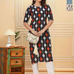 Anouk Rustic Women Pack of 3 Ethnic Motifs Printed Festive Straight Kurtas-14