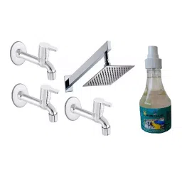 Fastgear Marc Faucet Set with Shower Stainless Steel Chrome Finish Silver, FG2217 ( Pack of 5)-image-44