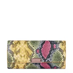 Lino Perros Yellow Animal Effect Tri-Fold Wallet for Women-image-51