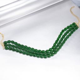 Peora Green Gold-Plated Choker Necklace-39