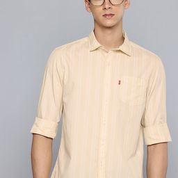 Levis Slim Fit Striped Pure Cotton Casual Shirt-picture-48