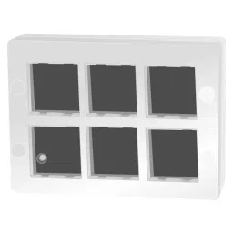 GreatWhite 12 Module Solo Plate With Surface Box in White Color and Plastic Body, 20512-wBOX (Pack of 5)-47