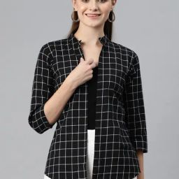 Cottinfab Black Check Shrug-picture-34